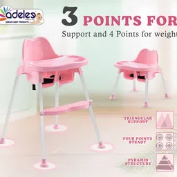 odelee Baby 3 IN 1 High Chair W/Feeding Tray For Babies Food Bouncer image 3