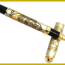 parmarth enterprises Premium Shri Dual Tone Signature Series Godess Laxmi Engraved Lucky Gift Ball Pen-picture-14