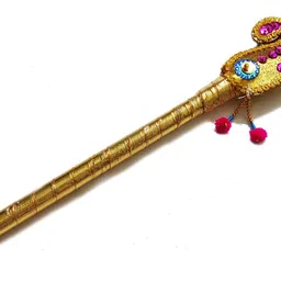 dhinchak krishna decorative flute best for Mandir idols and Mythological role play Wooden Flute image 5