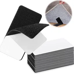 nirmatsaray 20 sets Hook and Loop Strips with Adhesive Strong Interlocking Tape Strip Stick-on Velcro-picture-12
