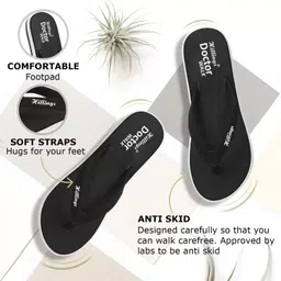 hillings Super Soft|Orthopedic|Lightweight|Diabetic|Antiskid Women Flip Flops image 2