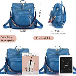 womenbuzz Medium 25 L Laptop Backpack Fashion Shoulder Multipurpose Knapsack Convertible Top Handle Detachable Bag image 5