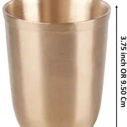 rammetals Pure Kansa(Bronze) Glass Tumbler(1Piece) for Water Juice Milk tea coffee Serving Glass Water/Juice Glass image 2
