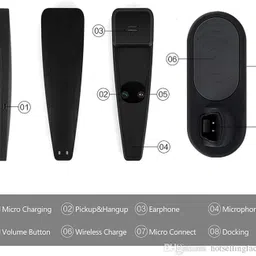 F5 SmartTech Intelligent 2 in 1 Fast Wireless Charging Pad and Bluetooth Handsfree Mobile Charging Pad image 3
