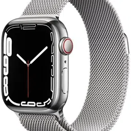 Apple WatchSeries7(GPS+Cellular-41mm)Silver Stainless Steel Case-Silver Milanese Loop-image-14