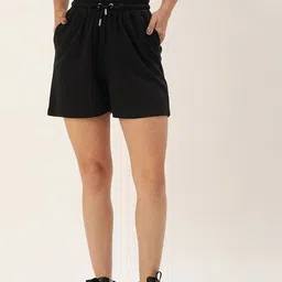 bene kleed Solid Women Black Casual Shorts-picture-14