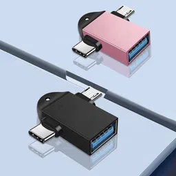 Crystonics USB Type C, Micro USB OTG Adapter image 2