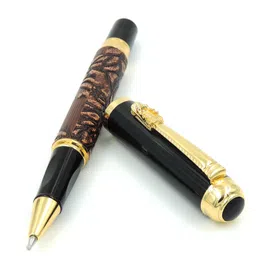 maskey Brass Made, Gold Parts Antique Red Textured Embossed Design Dragon Sculpted Clip Ball Pen image 2