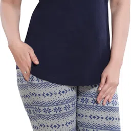 lovenote Women Top & Capri Set Multicolor Printed image 3