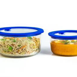 truly eco smart living retail Glass Storage Bowl 472, 944ml Borosilicate Glass Container with Lid Microwave & Oven Safe Air-Tight image 3