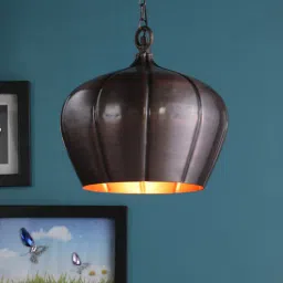 Pascal Acorn Copper Metal Hanging Light by Stello-picture-28