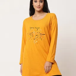 BAESD Graphic Printed Drop-Shoulder Sleeves Pure Cotton Longline T-shirt image 1