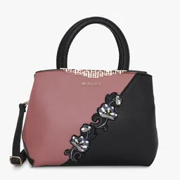 PELLE LUXUR Colourblocked Swagger Handheld Bag with Detachable Sling Strap-picture-28