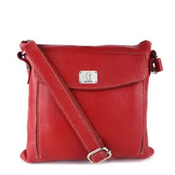 HiLEDER Red Leather Bucket Sling Bag-picture-41