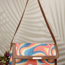 DressBerry Abstract Printed Structured Handheld Bag-picture-21