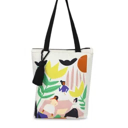 REZZY Women White Printed Shopper Tote Bag-picture-24