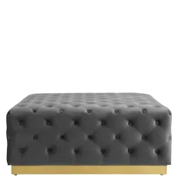 expressionist by mohanbir Tufted Ottoman In Midnight Grey Color image 3