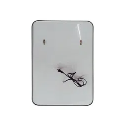 elegant arts & frames Charcoal Black Aluminium Led Rectangular Decorative Wall Mirror image 2