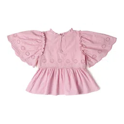 Allen Solly Junior Self Design Flared Sleeve Cotton Peplum Top image 2