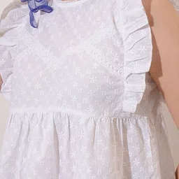 Vishudh Flutter Sleeve Cotton Peplum Top image 3