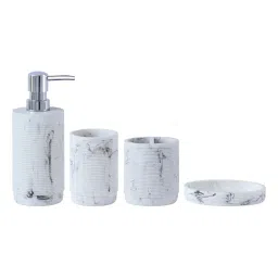 obsessions Polyresin Bathroom Set Marble image 3