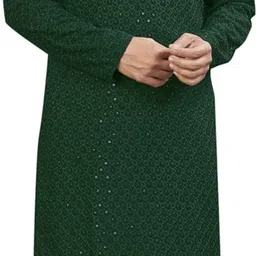 Men Chikan Embroidery Cotton Blend Straight Kurta-image-35