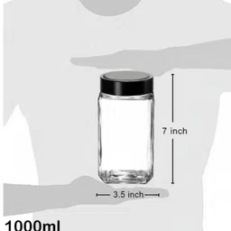 shreeji krupa Glass Pickle Jar - 1000 ml image 2