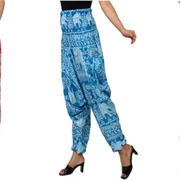 narnari Printed Rayon Women Harem Pants image 1