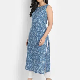 khusmita fashion Women Printed Viscose Rayon A-line Kurta image 5