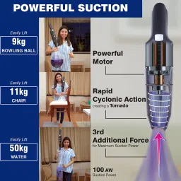 Balzano Tornado 2 in 1 100 Watts Portable Vacuum Cleaner (0.5 Litres, K-908-2, Black) image 3