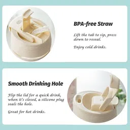 ganesh store Cute Juice Glass Tumbler Cup with Lid Straw Pearl Chain Cup Portable Bottle Glass Tumbler image 5