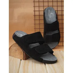 nico nerini Men Black Velcro Strap Sandals Lightweight & Comfortable Sandal-picture-48