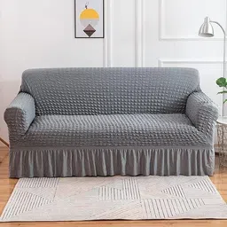 tony stark Polycotton Striped 3+1+1 Seater Sofa Cover image 2