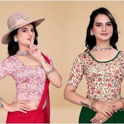 pt priyanka textiles Round Neck Women Blouse-picture-3