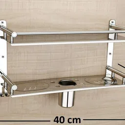 chakra 2 LAYER SHELF ‎40D x 40W x 25H Centimeters Shelf Bracket image 3