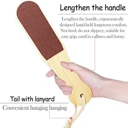 siydha Pedicure Tools Foot Scrubber Combo For Dead Skin {1 Steel + 1 Dual Sided Wooden} image 4