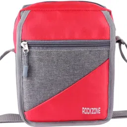 rockzone Red, Grey Men & Women Sling Bag - Medium Red-Grey-cross body sling bag-picture-11
