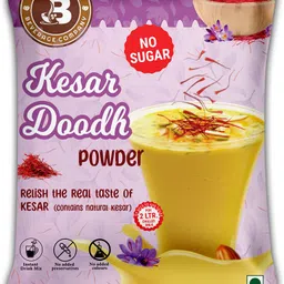 brew lab Kesar Doodh No Sugar | purity of saffron & real almonds bits | Boost Energy |-picture-19