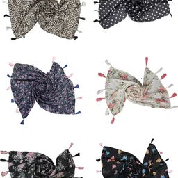 stole mate yours forever Printed Chiffon Women Multicolor Stole, Scarf image 2