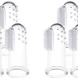 daily fest 8 Units Pack Extra Soft Baby Finger Toothbrush for Boys & Girls , Professional Boy Toothbrush & Girl Toothbrush, Dental Hygiene for Kids Extra Soft Toothbrush image 1