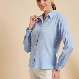 mint street Women Regular Fit Solid Casual Shirt image 3