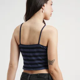 tokyo talkies Casual Sleeveless Striped Women Multicolor Top image 2