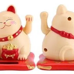 parv creations Solar Power Cat for car dashboard and office table Decorative Showpiece - 7 cm image 4