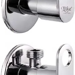 like by zest Chrome Angle Valve – Stylish & Durable(PACK OF 2 PCS) ORNAMIX Angle Valve Faucet image 1