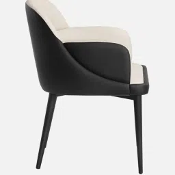 casacraft from pepperfry Zentra Leatheratte Arm Chair in Off White Colour image 5