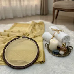 sudev fashion Unstitched Net/Lace Multipurpose Running Fabric Geometric Print image 3