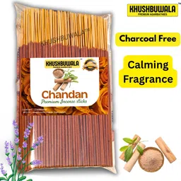 khushbuwala Chandan Agarbatti 400g – Premium Quality Sandalwood Incense Sticks for Puja Chandan image 3