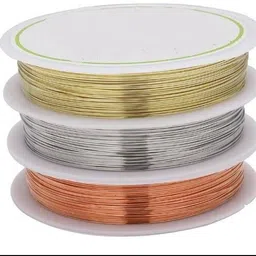 art ifact 60 Meters-22 Gauge (0.71mm) Copper, Silver and Brass Wire (20 Meters Each)-Craft-picture-14