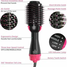 ND BROTHERS 3IN1 Hair Straightener, Hair Curling, Hair Dryer, One Step Hair Dryer ND70 Hair Dryer-image-72
