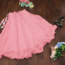 encliq Women Polka Print Flared Pink, White Skirt image 2